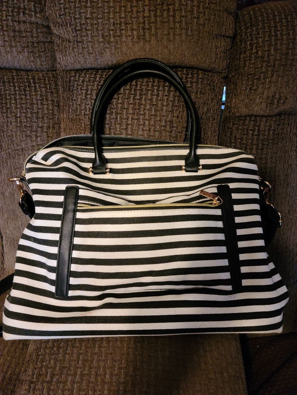 Black and White Striped Women’s  Computer-Tote Bag